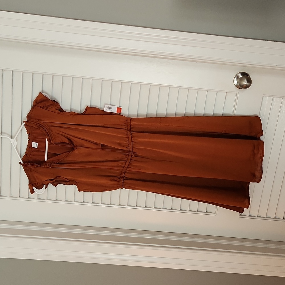 Old Navy; burnt orange dress